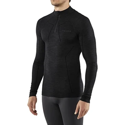 Abbildung von Falke Wooltech Functional Underwear FOR COLD TO VERY Conditions Unterhemd/shirt, Herren, Größe: Small, Black