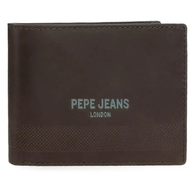 Abbildung von Pepe Jeans Deep Geldbörse mit Kartenfach, braun, 11 x 8,5 1 cm, Leder von Joumma Bags, Talla única, Brieftasche Kartenhalter
