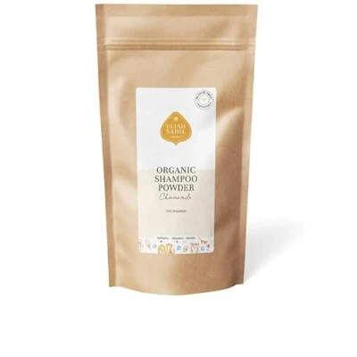 Abbildung von ELIAH SAHIL Bio Vegan Kinder Pulver Shampoo Kamille 10g Reise und Probierpaket Beruhigende Nopoo Wäsche