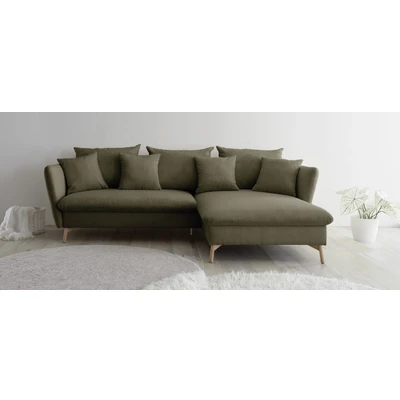 Abbildung von andas Ecksofa &quot;MERLE, 258 cm, L Form, Cord,&quot;, mit Schlaffunktion, Liegefläche 224 x 139 cm und Bettkasten