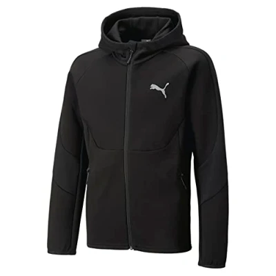 Abbildung von PUMA Jungen Evostripe Hoodie B Full Zip Schweiß, Schwarz, 110