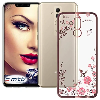 Abbildung von mtb more energy® Schutz Hülle Bloomy für Huawei Mate 20 Lite (6.3&#039;&#039;) Rose Gold TPU Case Cover Tasche
