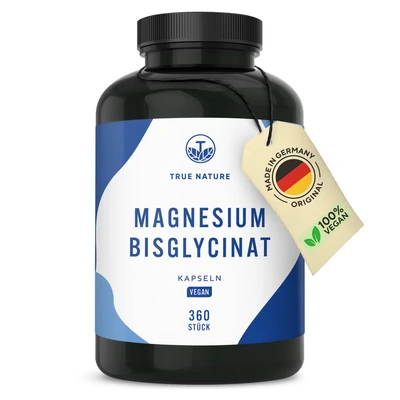 Abbildung von Magnesium Kapseln Vegan Bisglycinat, Made in DE 360 St