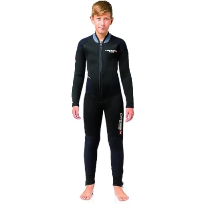 Abbildung von CRESSI Unisex Youth Endurance Kids Monopiece Wetsuit 3mm XS (Age 8/10) Einteiliger Neoprenanzug ohne Kapuze, Schwarz