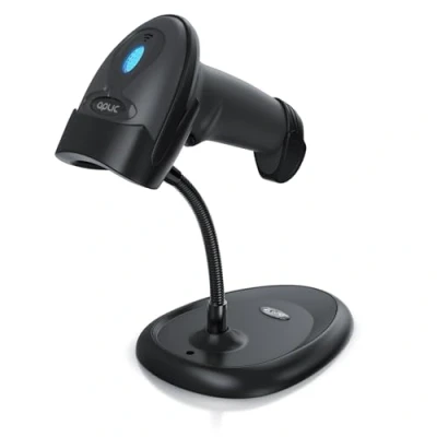Abbildung von CSL Wireless Barcode Scanner Bluetooth 2.4 GHz, 2D 1D, großer Akku 2000mAh, 10 Stunden Dauerbetrieb, kompatibel Windows, MacOS, Linux, Android, iOS, Schwarz