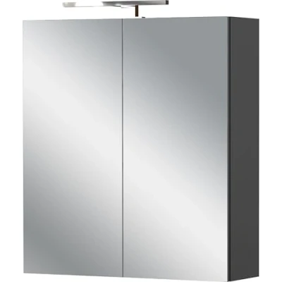 Abbildung von Germania Spiegelschrank GW Arcena 1395 547, in Graphit, mit integrierter LED, 60 x 71 23 cm (BxHxT)
