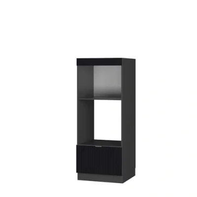 Abbildung von Vicco Mikrowellenschrank Fame Line, Schwarz gestreift, 60 cm offen