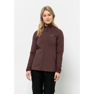 Abbildung von Jack Wolfskin Baiselberg FZ W Fleecejacke, Damen, Größe: Small, Dark maroon