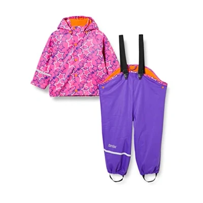 Abbildung von CareTec Baby und Kinder Regenjacke Regenhose mit Fleece Futter im Set, Purple (633), 86EU, 18 24 month
