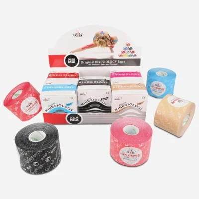 Abbildung von Nasara Original Kinesiologisches Physio Sport Tape: 5er Box mit 5 Tapes für und Medizin inkl. gratis Videoanleitungen, Rollengröße 5cm x 5m