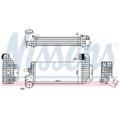Abbildung von NISSENS 96221 Ladeluftkühler FORD: FOCUS 3 Turnier, 3, Kasten/Schragheck