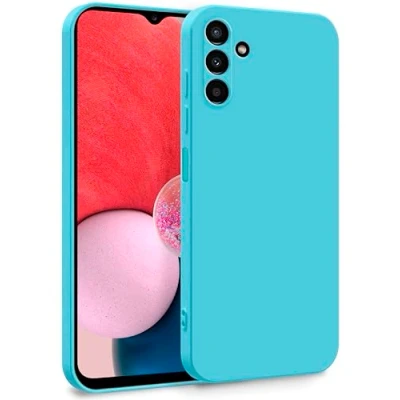 Abbildung von MyGadget Hülle für Samsung Galaxy A13 5G A04s Zweilagige Handyhülle mit Kameraschutz Cover Innenfutter &amp; Silikon außen Türkis