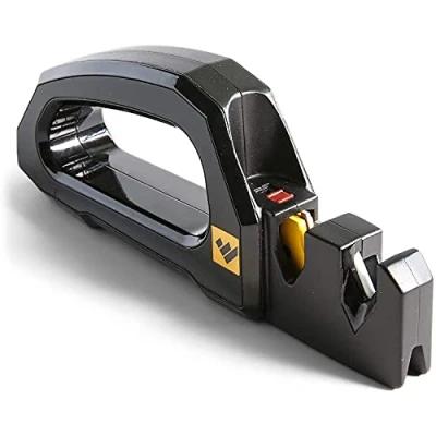 Abbildung von WORK SHARP® Pivot Knife &amp; Tool Sharpener Profi V Messerschärfer 25 Grad Werkzeug , Axt Scheren Schärfer 4 in 1 Schärf Gerät mit Hand Griff Schutz
