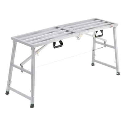 Abbildung von VEVOR Arbeitsplattform 700 1150 mm, zusammenklappbare Trittleiter aus legiertem Stahl, tragbare Arbeitsbühne, Tragkraft 360 kg, Trittbank Hocker zum Malen von Trockenbauwänden, Reinigen, Waschen