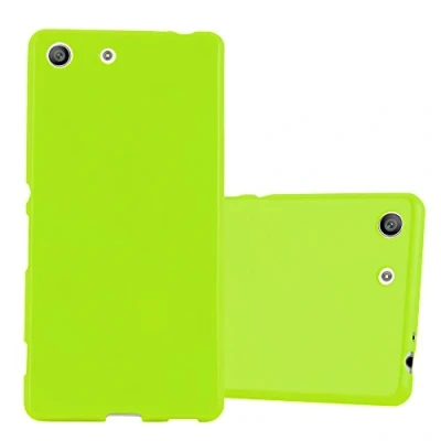 Abbildung von Cadorabo Hülle kompatibel mit Sony Xperia M5 Schutzhülle TPU Silikon Case Jelly Design Slim Kratzfest Weiche Gummi Rundumschutz für in Grün