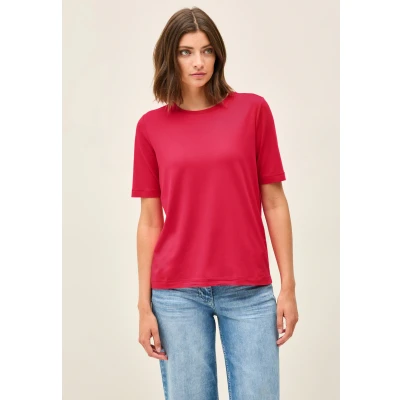 Abbildung von CECIL Damen 3225993 Basic Rundhals T Shirt, Glazed Apple Red, L
