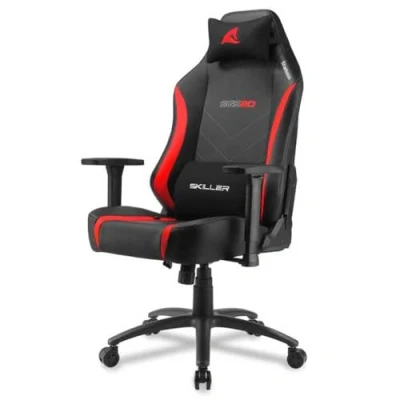 Abbildung von Sharkoon Skiller SGS20 Gaming Chair, Kunstlederbezug Schwarz/Rot