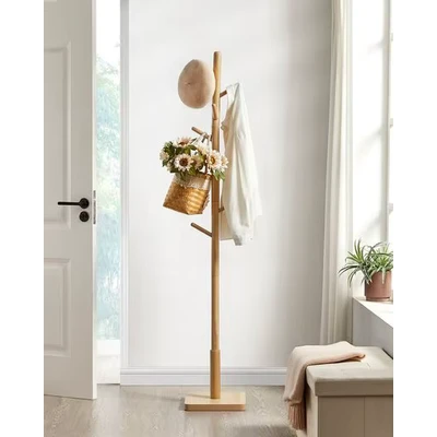 Abbildung von VASAGLE Garderobenständer Kleiderständer, Massivholz, 30 x 175 cm