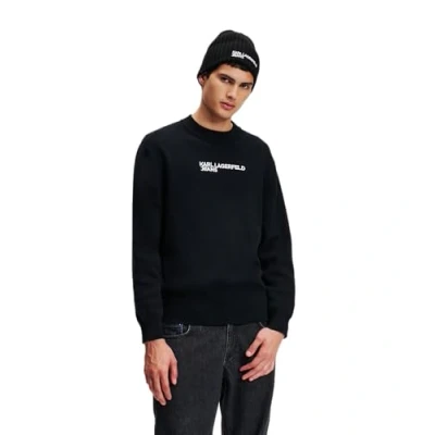 Abbildung von KARL LAGERFELD JEANS, Herren, Logo Pullover, Schwarz, 2Xtra Large