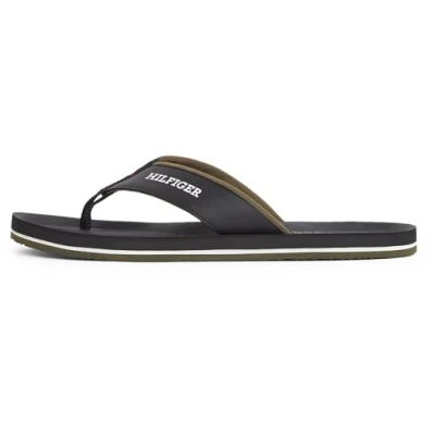 Abbildung von Tommy HILFIGER PADDED COMFORT B SANDAL Zehentrenner, Dianette, Sommerschuh, Schlappen, Badeschuh mit Logoschriftzug