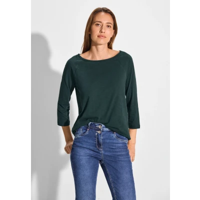Abbildung von Cecil Raglan Langarmshirt, Damen, Größe: XXL, Grün