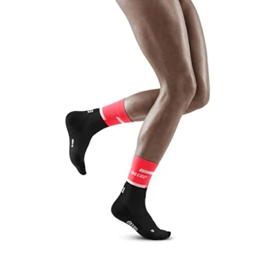 Abbildung von CEP Compression MID CUT THE RUN Sportsocken, Damen, Größe: 37 39, Pink/black