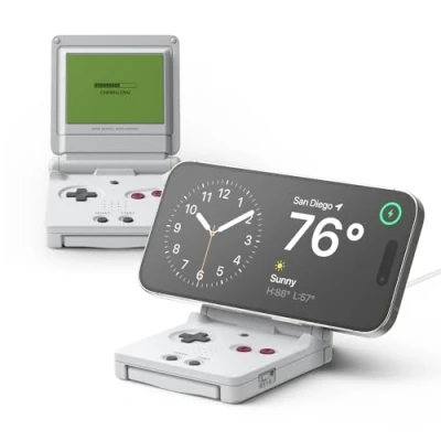 Abbildung von elago MS W5 Ladeständer Kompatibel mit MagSafe Ladegerät Standby Modus, Premium Silikon, iPhone 16, 15, 14, 13, 12 Serie [Ladegerät Nicht enthalten]