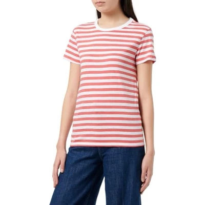 Abbildung von BOSS C ESLA Striped Tshirt print, Damen, Größe: Large, Pink