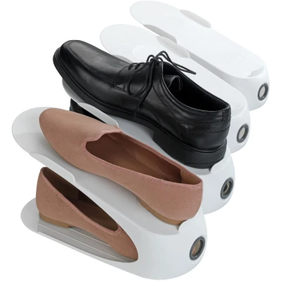 Abbildung von WENKO Schuhstapler, 50 % mehr Platz im Schuhschrank, Kunststoff, 4 teilig