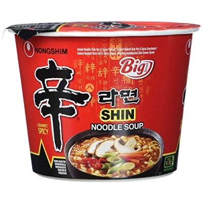 Abbildung von Nong Shim Instantnudeln, Shin Ramyun, Big Bowl, sehr scharf, 16er Pack (16 x 114 g)