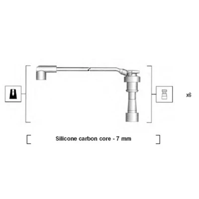 Abbildung von MAGNETI MARELLI 941285150872 Zündkabelsatz MITSUBISHI: GALANT 5 Stufenheck