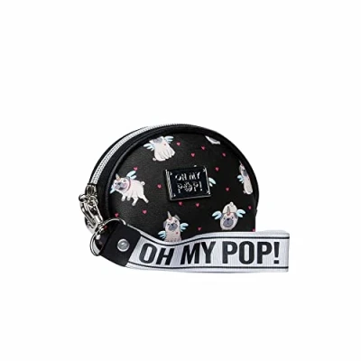 Abbildung von Oh My Pop! Pug Oval Geldbörse, Schwarz