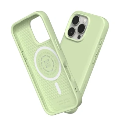 Abbildung von RhinoShield Case kompatibel mit [iPhone 16 Pro Max] SolidSuit MagSafe Stoßdämpfende &amp; schlanke Schutzhülle Premium Finish 3.5 Meter Fallschutz Matcha Latte