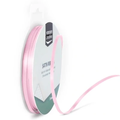 Abbildung von Vaessen Creative Satinband 3mmx10m Pastell Rosa