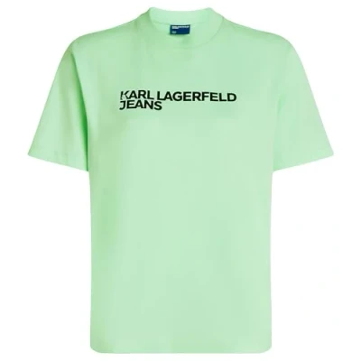 Abbildung von KARL LAGERFELD JEANS Women&#039;s REG SS Essential Tee Tshirt, Bay, Small
