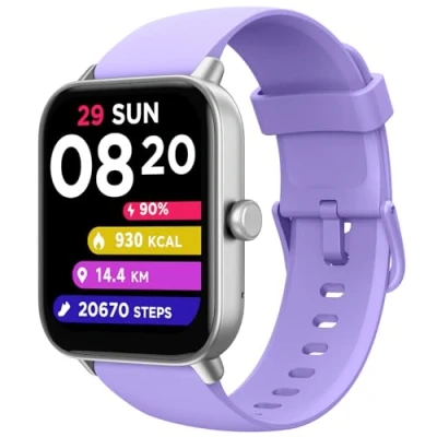 Abbildung von TOOBUR Smartwatch für Damen mit Alexa und Telefonfunktion, 1,8&quot; Fitnessuhr 100 Sports, 24/7 Puls, Schrittzähler Fitness Tracker, IP68 Wasserdicht Schwimmen, Kompatibel Android iOS