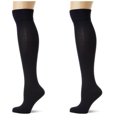 Abbildung von Nur Die Damen Dames &quot;Bamboe Knie&quot; Kniestr mpfe, Blau, 35 38 EU