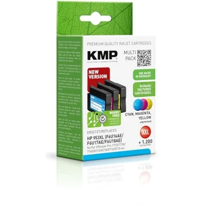 Abbildung von KMP Tintenpatrone passend für HP 953XL (1CC21AE) 3 farbig mit neuem Hybrid Chip OfficeJet Pro 7700 7730 7740 WF, 8200 8210 8216 8... etc.