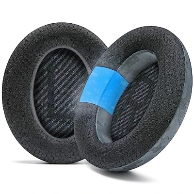 Abbildung von WC Freeze QC35 Kühlgel Ohrpolster für Bose und QC35ii (QuietComfort 35) Kopfhörer mehr Atmungsaktives Sportgewebe, kühlendes Gel, extra dick länger kühl Black Camo