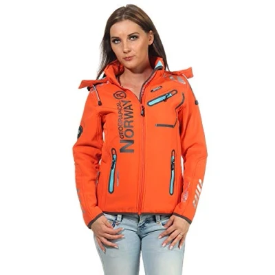 Abbildung von Geographical Norway Softshelljacke Damen Softshell Jacke G Rose by leyoley mit abnehmbarer Kapuze, hochschließender Kragen