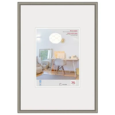 Abbildung von walther design Bilderrahmen stahl 40 x 50 cm mit Kunstglas, New Lifestyle Kunststoffrahmen KVX050D
