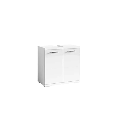 Abbildung von byLIVING Waschbeckenunterschrank &quot;Nebraska&quot;, Breite 60 cm, mit Hochglanzlackierung und verchromten Metallgriffen