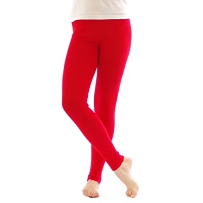 Abbildung von YESET Thermo Leggings Leggins Hose lang aus Baumwolle Fleece warm dick weich rot S