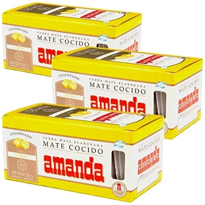 Abbildung von 🌿Amanda Yerba Mate Cocido Zitrone 75 Teebeutel (225g) 🍵Reich an Vitaminen und Antioxidantien Belebender Erfrischender Tee