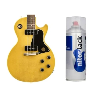 Abbildung von Gitarrenlack TV Yellow/Gitarren Lack/Aerosol 400ml, Nitrocellulose Lack/Nitro Lack