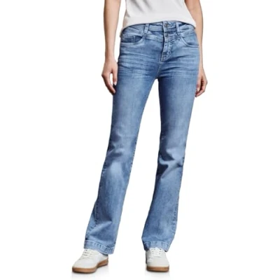 Abbildung von STREET ONE Damen A378944 Bootcut Jeans, Light Blue Random, 32W x 30L
