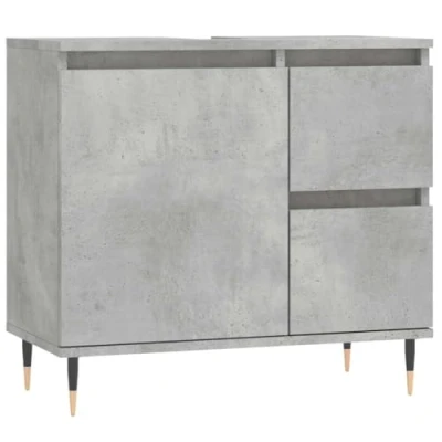 Abbildung von vidaXL Badezimmer Set Badschrank Sonoma Eiche 65x33x60 cm Holzwerkstoff, (1 St)