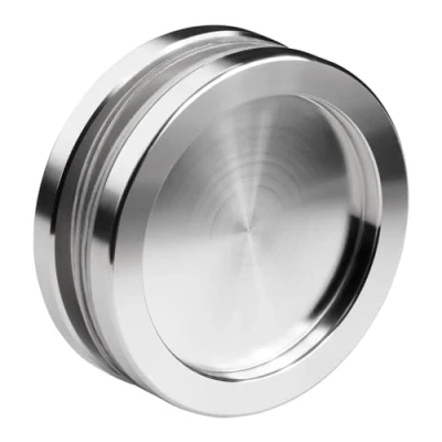 Abbildung von SO TECH® Schiebetürmuschel 1 Paar Schiebetürgriff RANA Ø 64 mm Edelstahl gebürstet, für Glastüren ZUM VERSCHRAUBEN NICHT VERKLEBEN