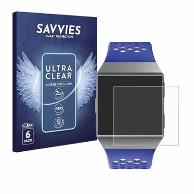 Abbildung von Savvies 6 Stück Schutzfolie für Fitbit Ionic Displayschutz Folie Ultra Transparent