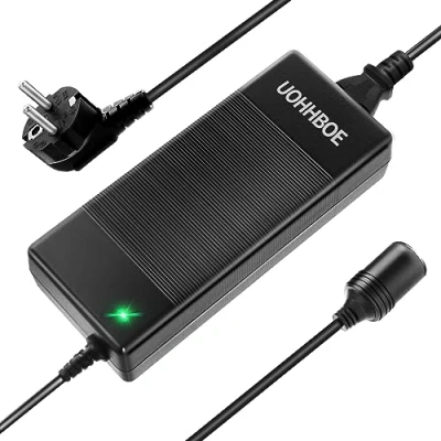 Abbildung von UOHHBOE KFZ Netzadapter Spannungswandler AC auf DC 230V 12V 10A 120W Netzteil Adapter für Auto Staubsauger, Kompressoren